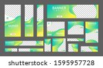 set of creative web banners of... | Shutterstock .eps vector #1595957728