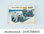 Small photo of Taipei,Taiwan-Mar 10 2022:Yashica Electro 35 GSN GTN manual isolated on white background