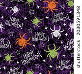 seamless halloween pattern for... | Shutterstock .eps vector #2030591348