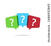 question mark with color speech ... | Shutterstock .eps vector #1686932845
