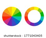 color wheel guide. two floral... | Shutterstock .eps vector #1771043405