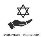 star david  vector icon  israel ... | Shutterstock .eps vector #1480120085