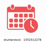 calendar with clock  time... | Shutterstock .eps vector #1552512278