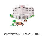 the building of the hospital... | Shutterstock .eps vector #1502102888