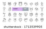 event vector icons. editable... | Shutterstock .eps vector #1713539905