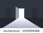 bright light in doorway in dark ... | Shutterstock .eps vector #2050098488