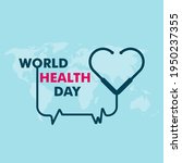 world health day heart and... | Shutterstock .eps vector #1950237355