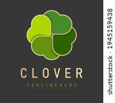 Abstract Green Clover Logo Four ...