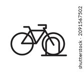 Bicycle Parking Line Icon....