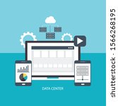 data center cloud computer... | Shutterstock .eps vector #1566268195