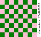 Checkerboard 8 By 8. Green And...