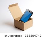 phone in a box  concept of... | Shutterstock . vector #393804742