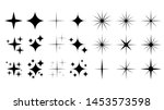black sparkles symbols vector.... | Shutterstock .eps vector #1453573598