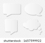 white paper speech bubbles.... | Shutterstock .eps vector #1657599922