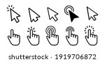 vector cursors icons click set | Shutterstock .eps vector #1919706872