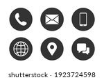 Contact information icons, vector for business card and website