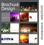 brochure layout design template ... | Shutterstock .eps vector #64610143