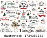 christmas fashionable simple... | Shutterstock .eps vector #1724383162