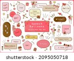valentine's day speech balloon... | Shutterstock .eps vector #2095050718