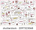 valentine's day speech balloon... | Shutterstock .eps vector #2097323068