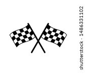 start icon. race flag icon.... | Shutterstock .eps vector #1486331102