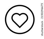 heart icon in circle. vector... | Shutterstock .eps vector #2150296675