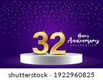 32 years anniversary vector... | Shutterstock .eps vector #1922960825