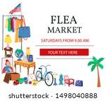 Doodle Flea Market Poster With...