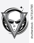 alien head emblem | Shutterstock .eps vector #567314785