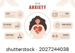 mental health. tips for anxiety.... | Shutterstock .eps vector #2027244038
