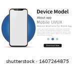 smartphone blank screen  phone... | Shutterstock .eps vector #1607264875