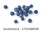 Fresh Blueberries Isolated On...
