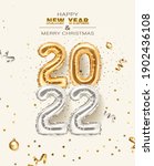 2022 golden decoration holiday... | Shutterstock .eps vector #1902436108
