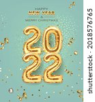 2022 golden decoration holiday... | Shutterstock .eps vector #2018576765