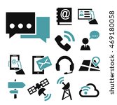 contact  commerce icon set | Shutterstock .eps vector #469180058