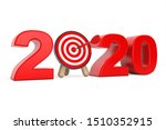 darts target as 2020 year sign... | Shutterstock . vector #1510352915