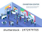 isometric expo. exhibition... | Shutterstock .eps vector #1972979705