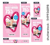 cosmetics sale banners vector ... | Shutterstock .eps vector #549936898