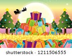 christmas gift sale  winter... | Shutterstock .eps vector #1211506555