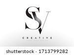 Sv Sv Letter Design Logo...