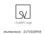 Sv Square Framed Letter Logo...