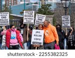Small photo of ATLANTA, GEORGIA - JANUARY 28, 2023: The citizens of Atlanta protest the murder of Tyre Nichols. He was, unarmed and beaten to death in Memphis Tennessee by 5 police officers.