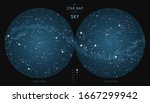 star constellations around the... | Shutterstock .eps vector #1667299942