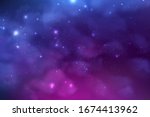 cosmos background with... | Shutterstock .eps vector #1674413962
