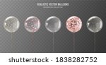 realistic transparent balloon... | Shutterstock .eps vector #1838282752