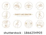 vector hand gestures and... | Shutterstock .eps vector #1866254905