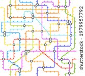 abstract metro map in shape of... | Shutterstock .eps vector #1979957792
