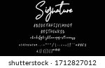 font handwritten signature ... | Shutterstock .eps vector #1712827012