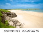 Sandy beach at Harbour Cove near Padstow, Cornwall, UK