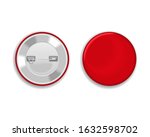 red blank badge isolated on a... | Shutterstock . vector #1632598702